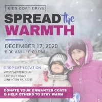 Coat Drive Fundraising Instagram Video Vierkant (1:1) template