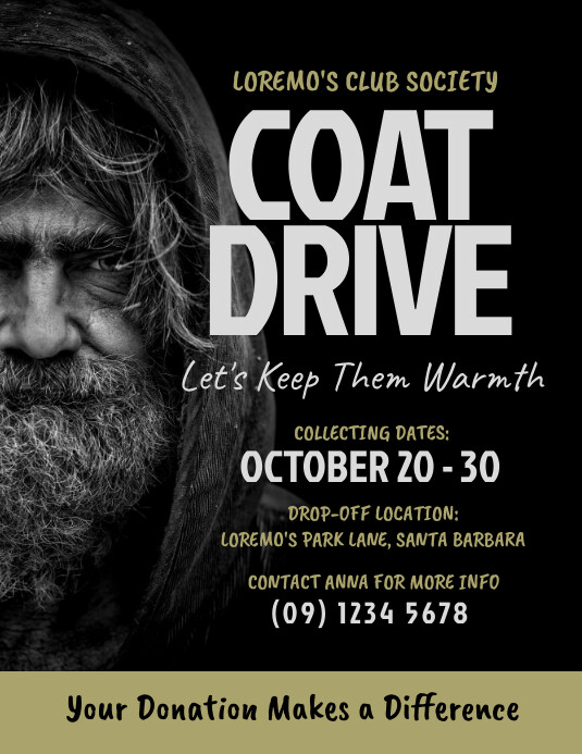 Coat Drive Flyer Template PosterMyWall