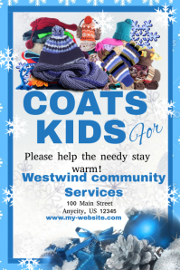 customizable design templates for coat drive postermywall coats for kids flyer