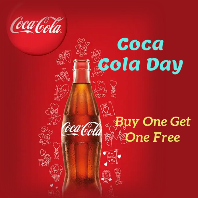 Coca Cola Day Instagram Post template