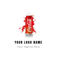 Coca-cola Drinking Can Logo template