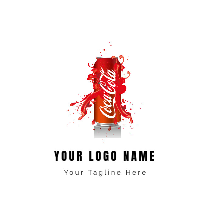 Coca-cola Drinking Can Logo template