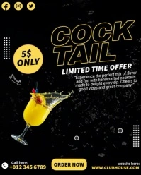 Cocktail Ad Instagram Portrait template
