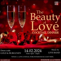 valentine's day cocktail dinner Instagram Post template