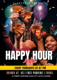 cocktail happy hour A6 template