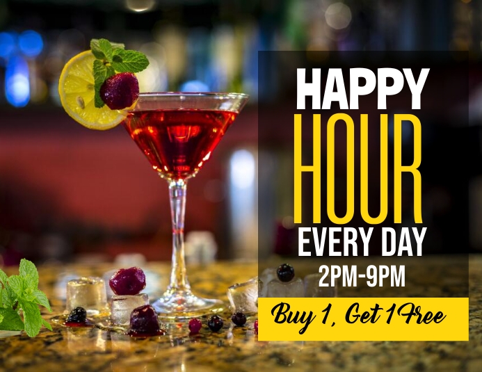 Copy of Cocktail Happy Hour Poster (1) PosterMyWall