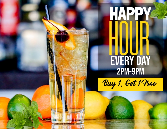 Copy of Cocktail Happy Hour Poster PosterMyWall