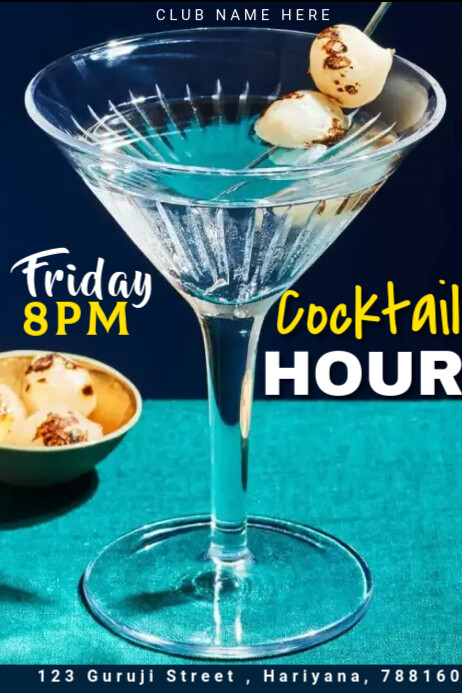 COCKTAIL HOUR Poster template