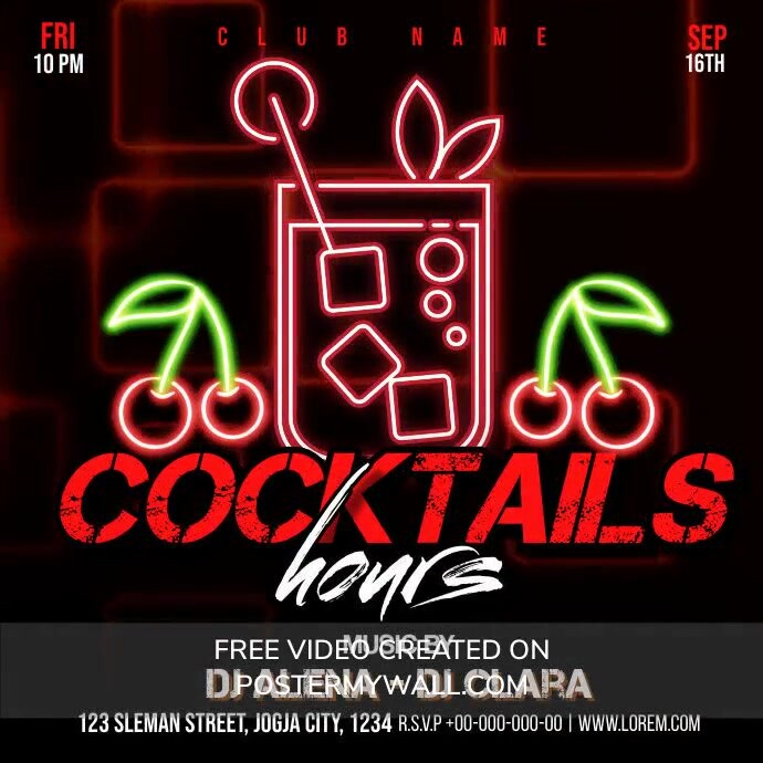 decoding cocktail hours: how to master the flow of... Plantilla de Cocktail Hours Party Ads | PosterMyWall