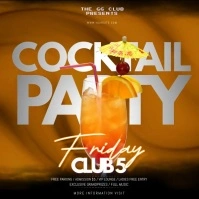Cocktail Menu Ads Сообщение Instagram template