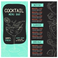 Cocktail Menu Bar Instagram Post template