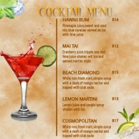 cocktail menu Carré (1:1) template