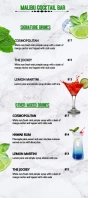 COCKTAIL MENU RACK CARD template