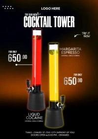 Cocktail Menu Video Ads A4 template