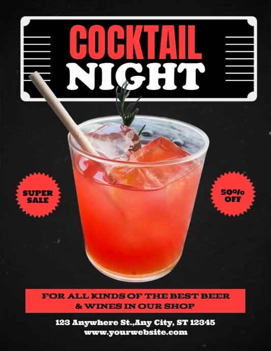 Cocktail Night Club Template | PosterMyWall