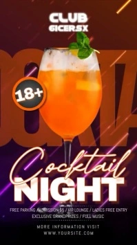 Cocktail Night Historia de Instagram template