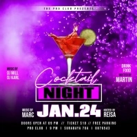 Cocktail Night Instagram-Beitrag template