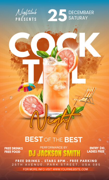 Copy of Cocktail night | PosterMyWall