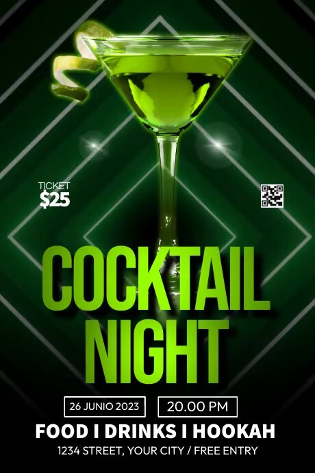 Copy of Cocktail Night Party | PosterMyWall