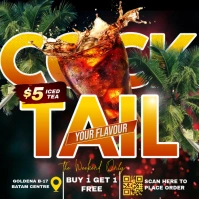 Cocktail Night Party Instagram 帖子 template