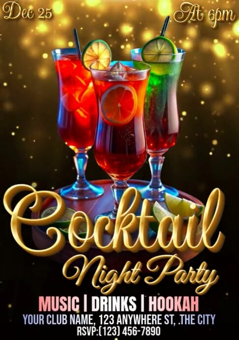 Copy of Cocktail Night Party | PosterMyWall