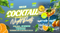 Cocktail Night Party Digital Display Video Digitale Vertoning (16:9) template