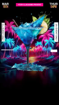 Cocktail Night Party Instagram Reel Video Instagram-Reel template