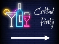 Cocktail Party, Yard Sign template