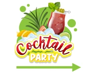 Cocktail Party, Yard Sign Gårdskilt template