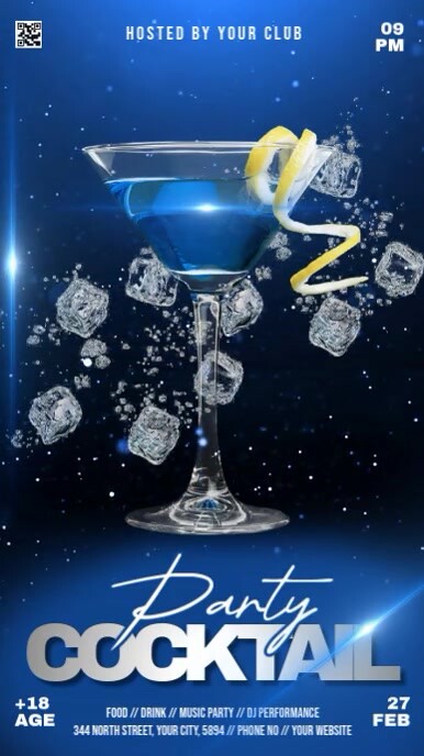 Cocktail Party Instagram Reel template