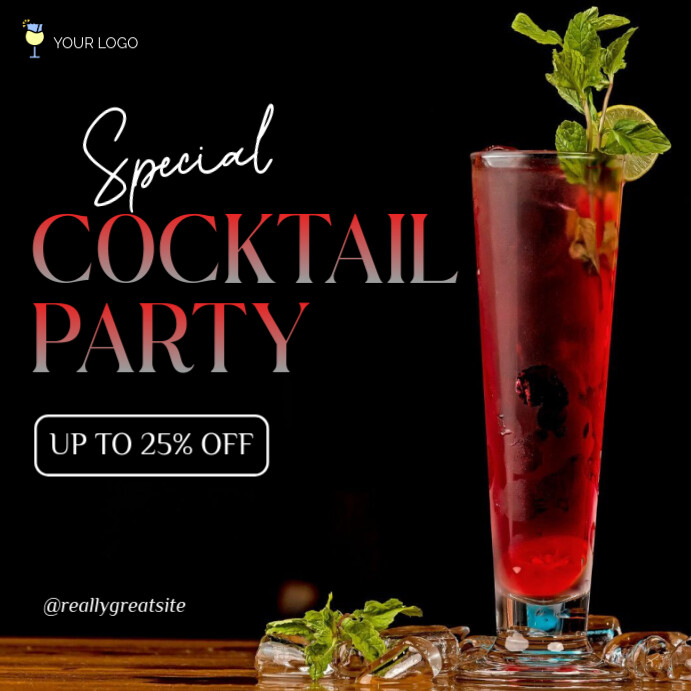 Cocktail Party Template | PosterMyWall