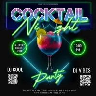 COCKTAIL PARTY Square (1:1) template