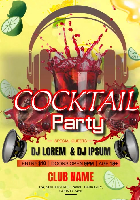 cocktail party Template | PosterMyWall