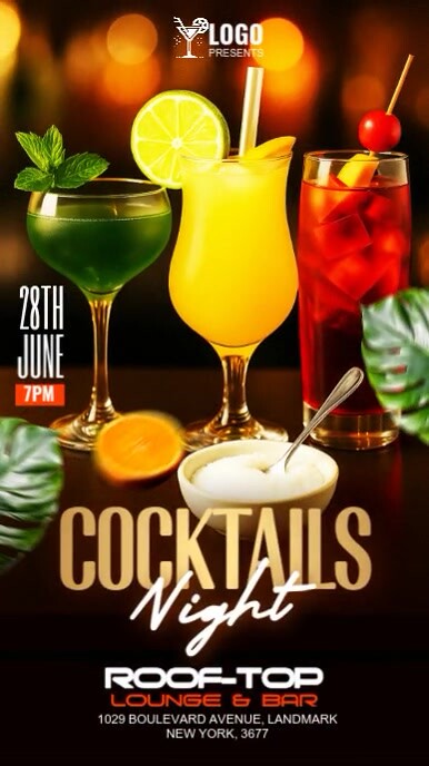 Cocktail Party Instagram Story template