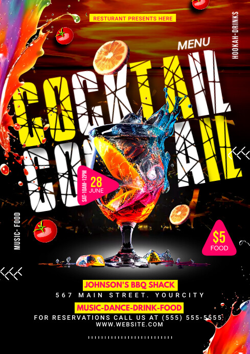 COCKTAIL PARTY Template | PosterMyWall