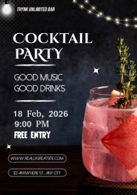 Cocktail Party A5 template
