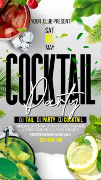 Grå Cocktail Party Digitale display Template