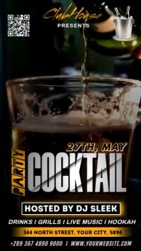 COCKTAIL PARTY FLYER TEMPLATE POSTER Instagram Story