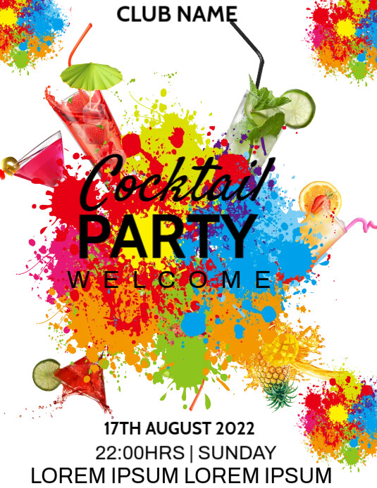 cocktail party poster (1) Pamflet (VSA Brief) template