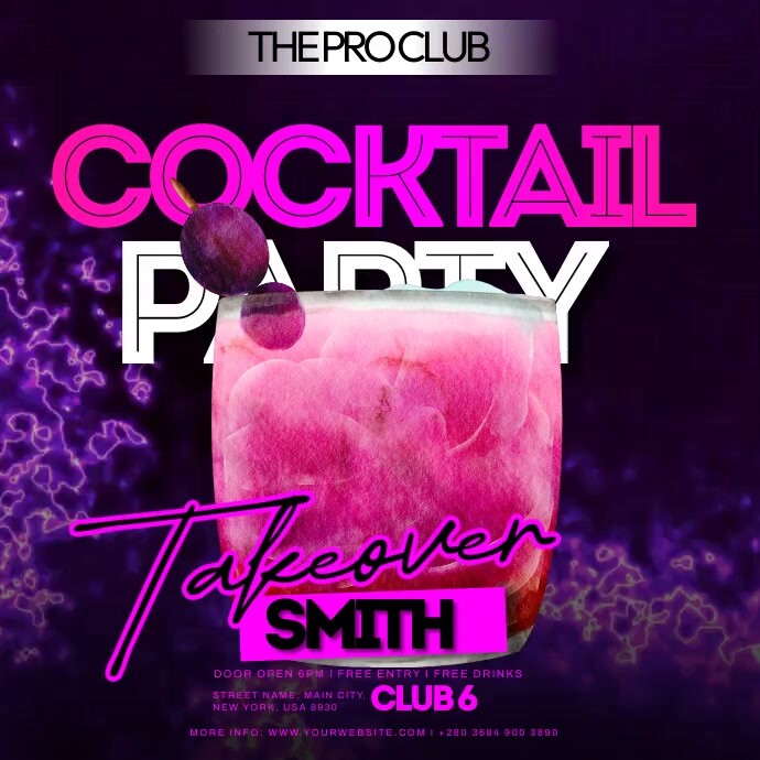 Cocktail Party Template | PosterMyWall