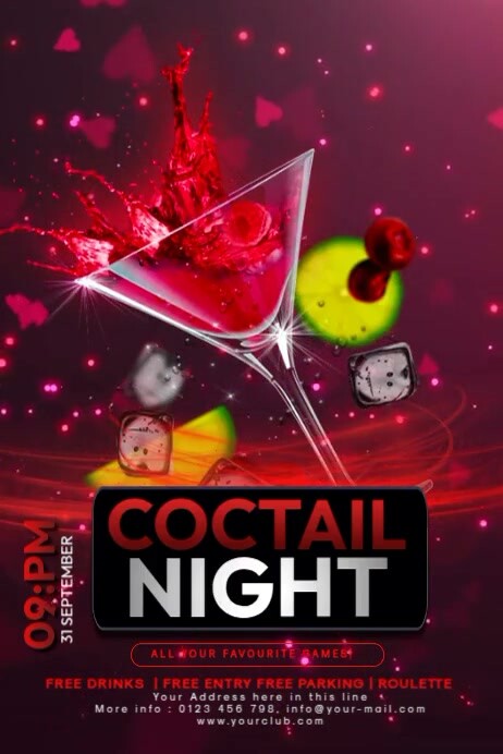 Cocktail Party Video Template | PosterMyWall