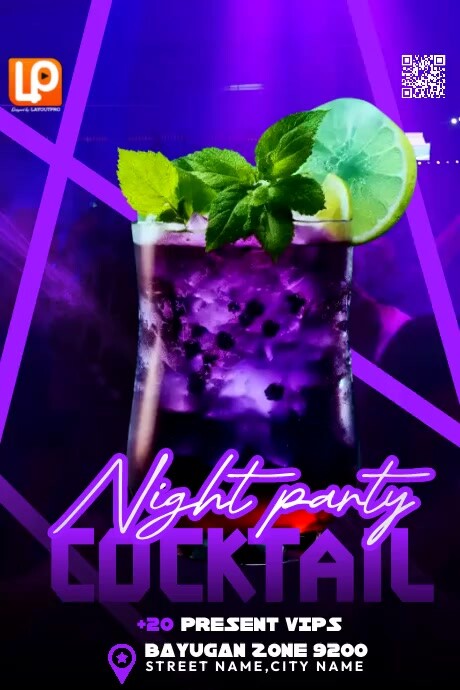 Cocktail Party Video Template | PosterMyWall