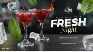 cocktail post Præsentation (16:9) template