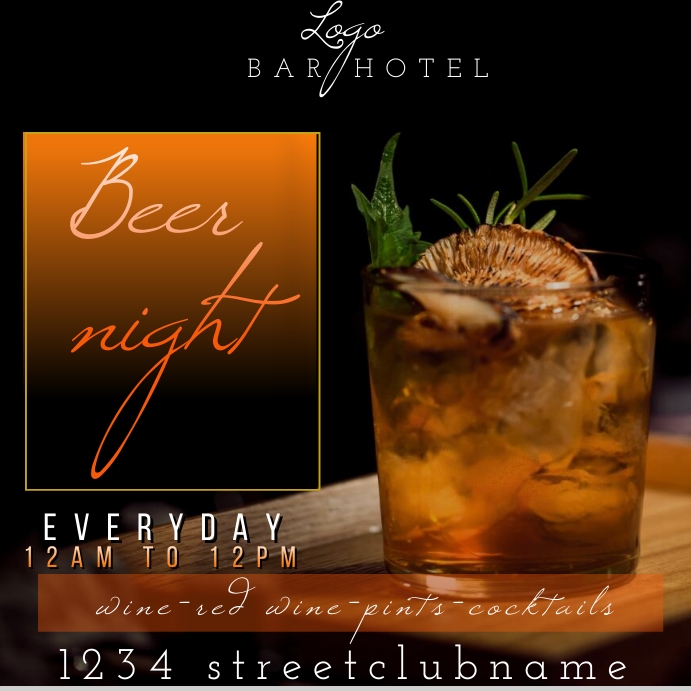 cocktail post Template PosterMyWall