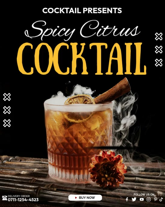 Cocktail Promotion Template | PosterMyWall