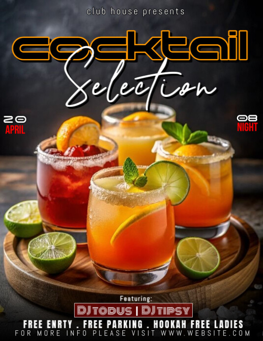 Cocktail Selection Flyer (us Letter) Template | PosterMyWall