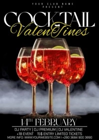 Cocktail Valentines Night A4 template