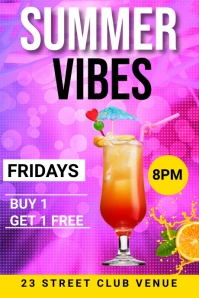 Cocktail vibes, Cocktails, Bar flyer Template ภาพกราฟิก Tumblr