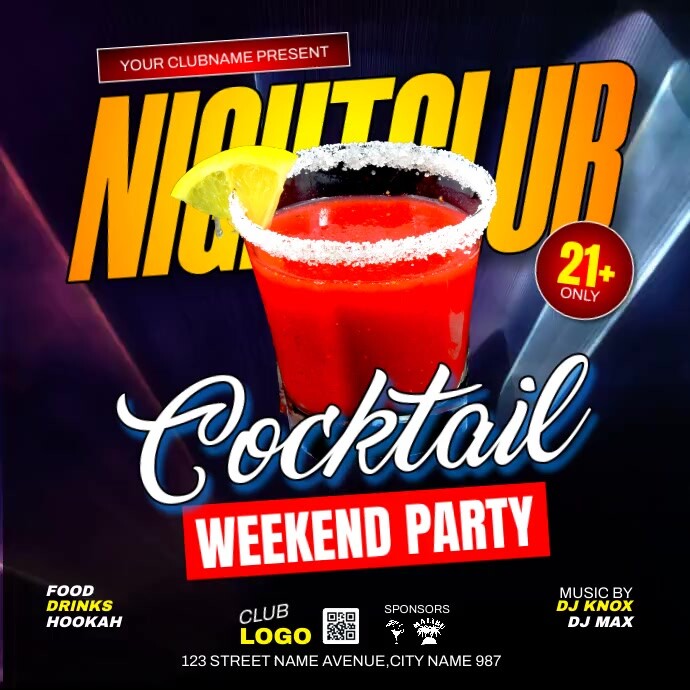 Plantilla de Cocktail Weekend Party | PosterMyWall