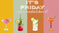 Cocktails, happy hour, mocktails, restaurant, menus, drinks, bebidas, bar Pantalla Digital (16:9) template